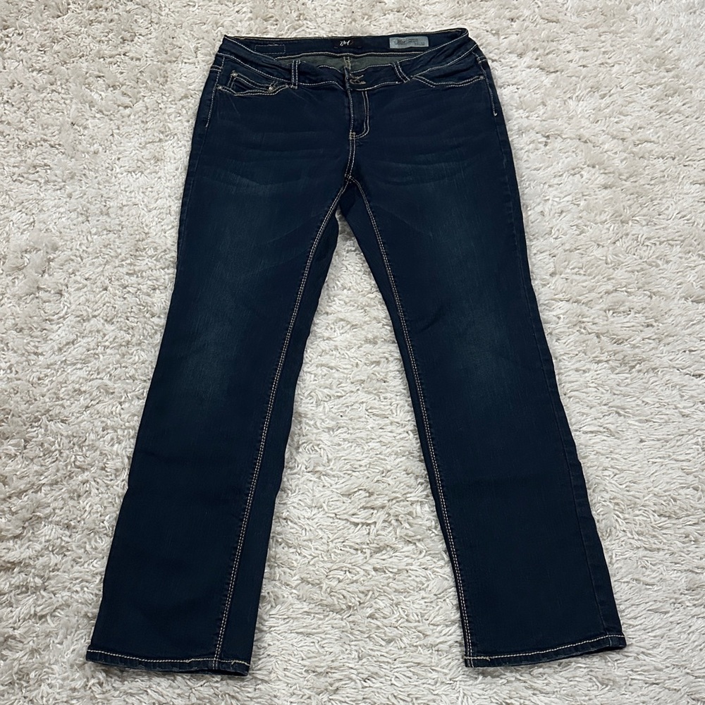 DH3 Chloe Y2K Dark Blue Women's Bootcut Jeans Slimming Flattering Sz 10x 32